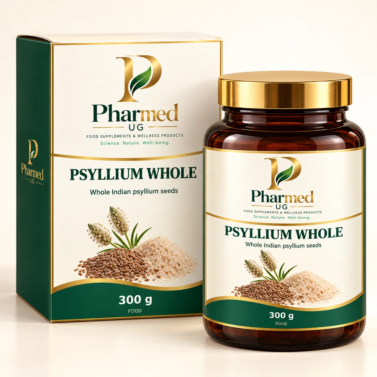 PHARMED PSYLLIUM WHOLE packaging visualisation