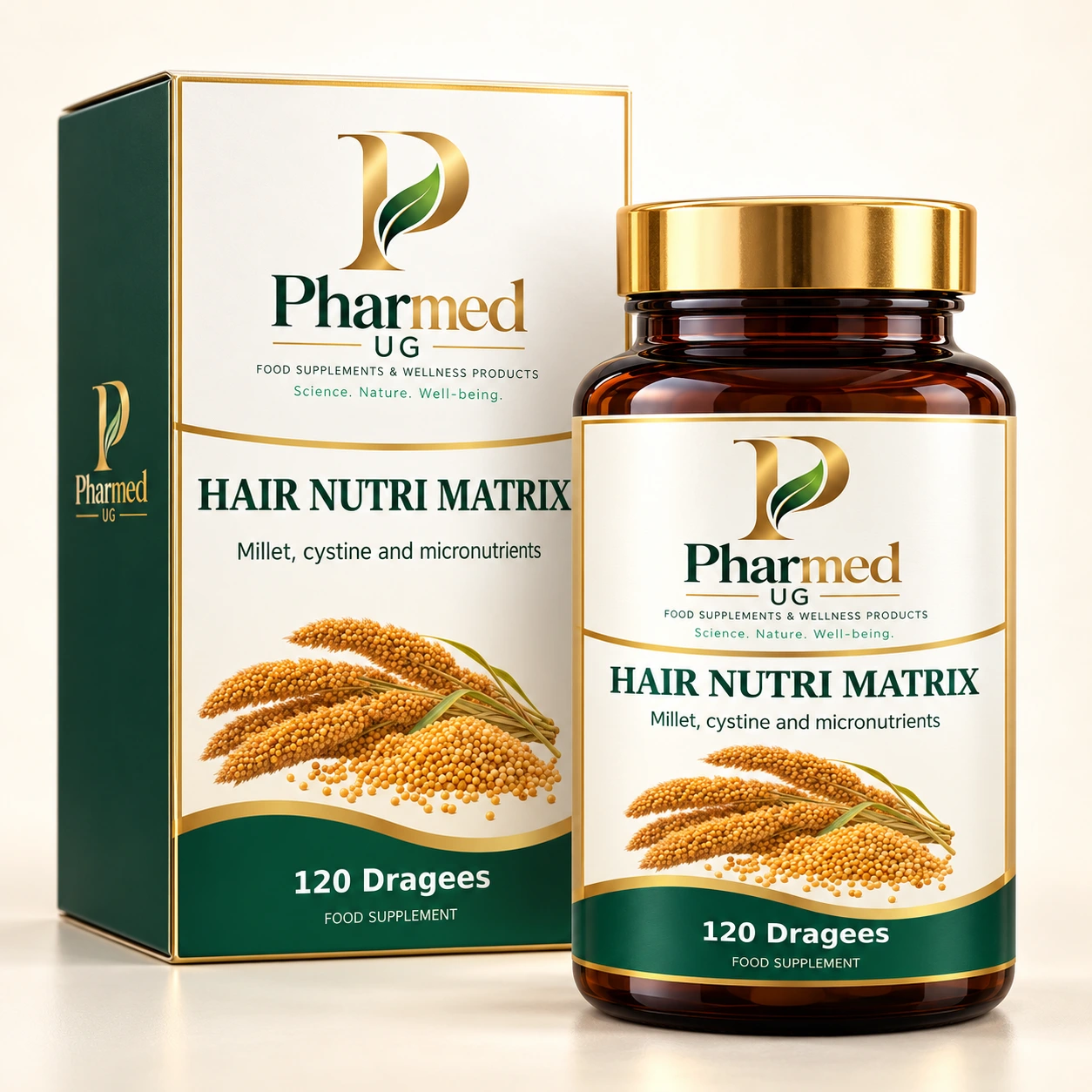 PHARMED HAIR NUTRI MATRIX packaging visualisation