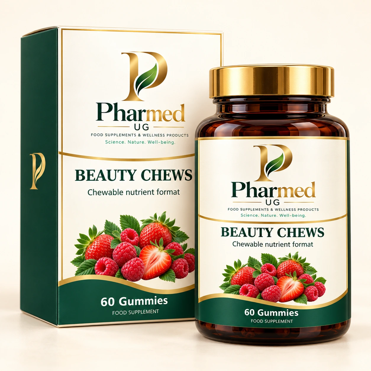 PHARMED BEAUTY CHEWS packaging visualisation