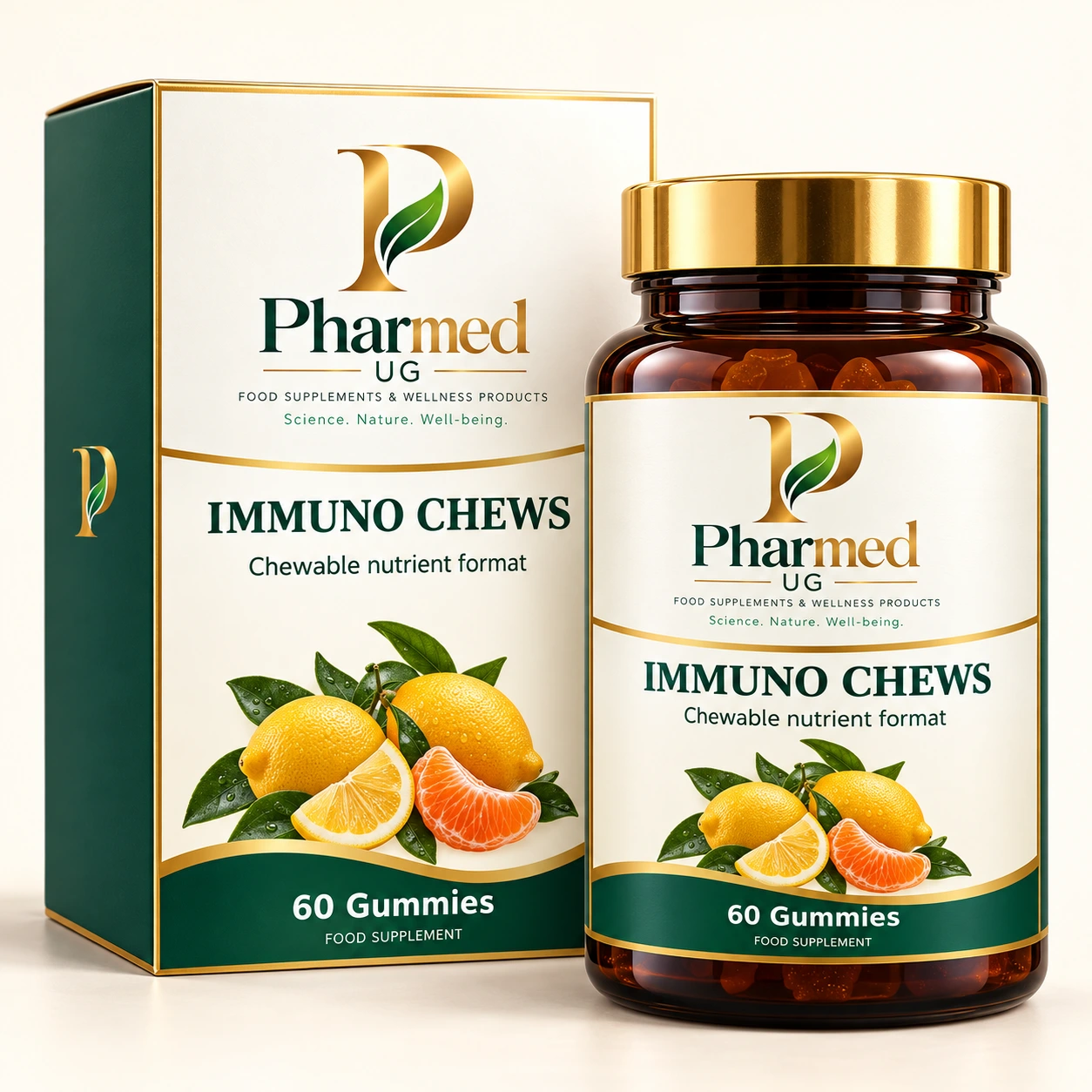 PHARMED IMMUNO CHEWS packaging visualisation