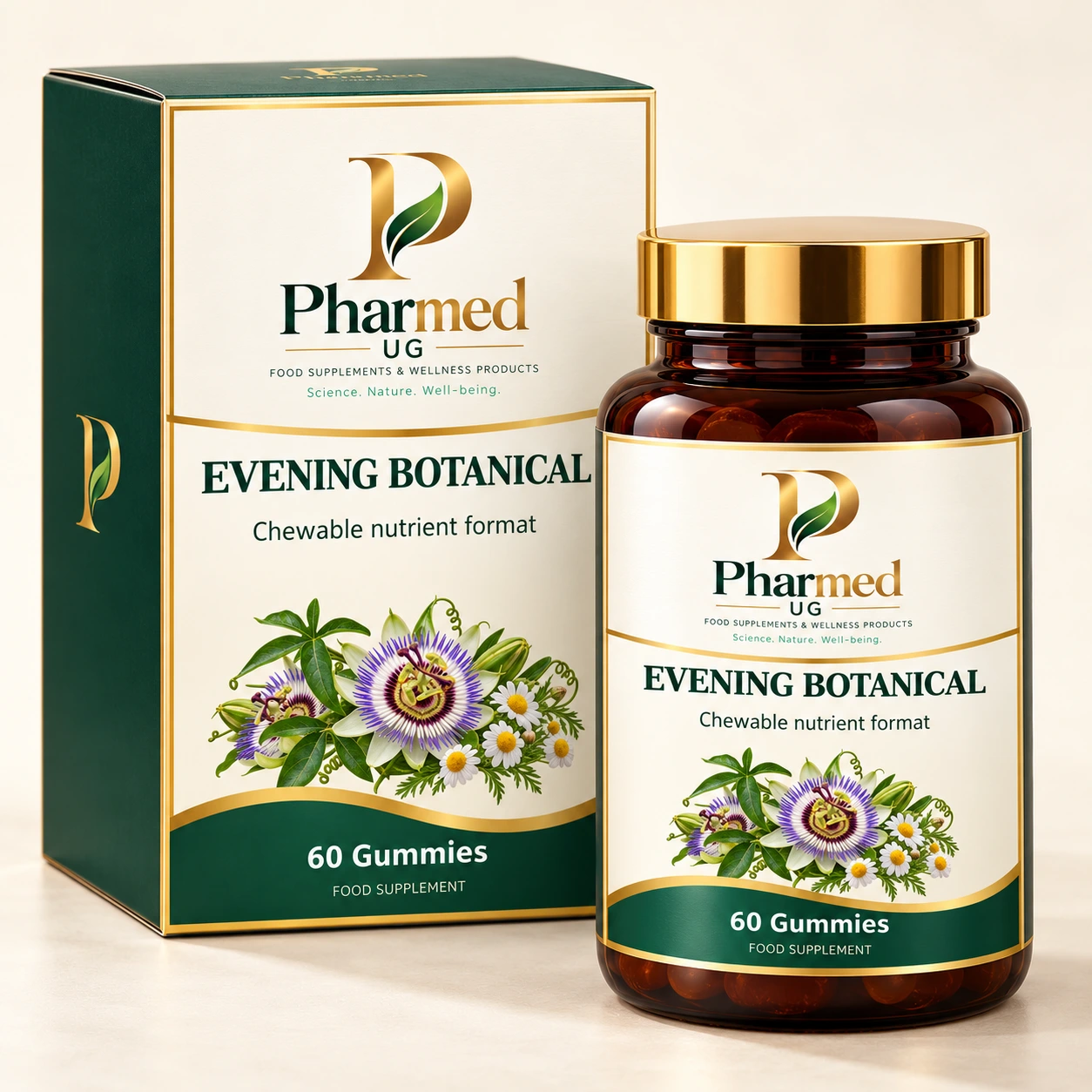 PHARMED EVENING BOTANICAL packaging visualisation
