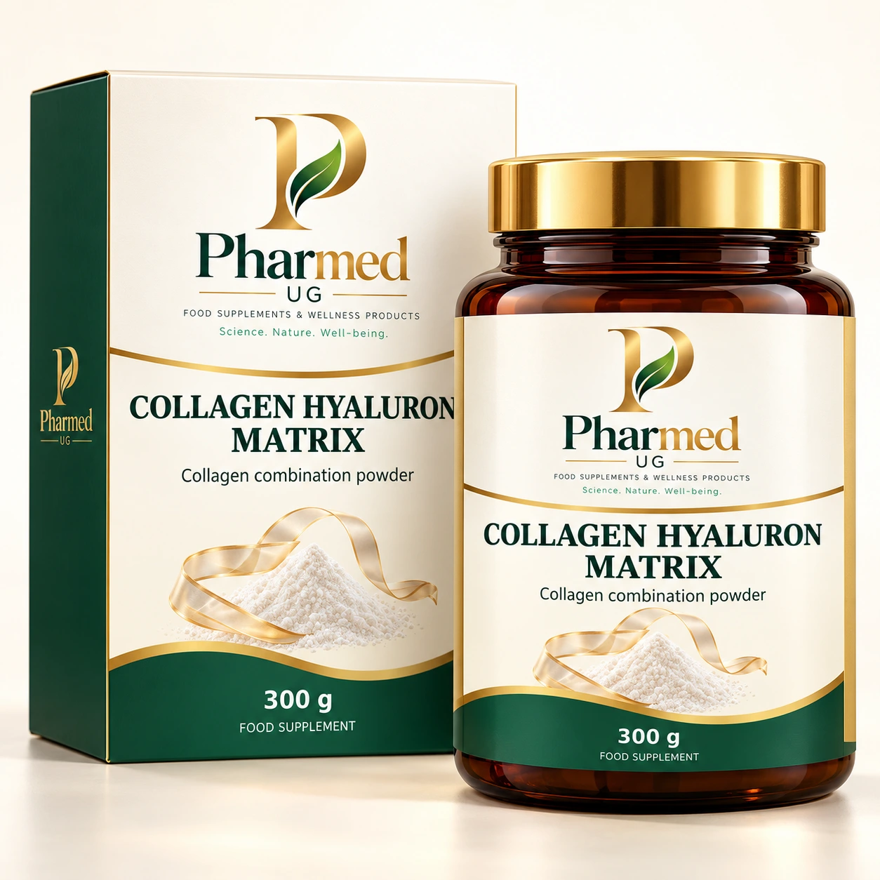 PHARMED COLLAGEN HYALURON MATRIX packaging visualisation