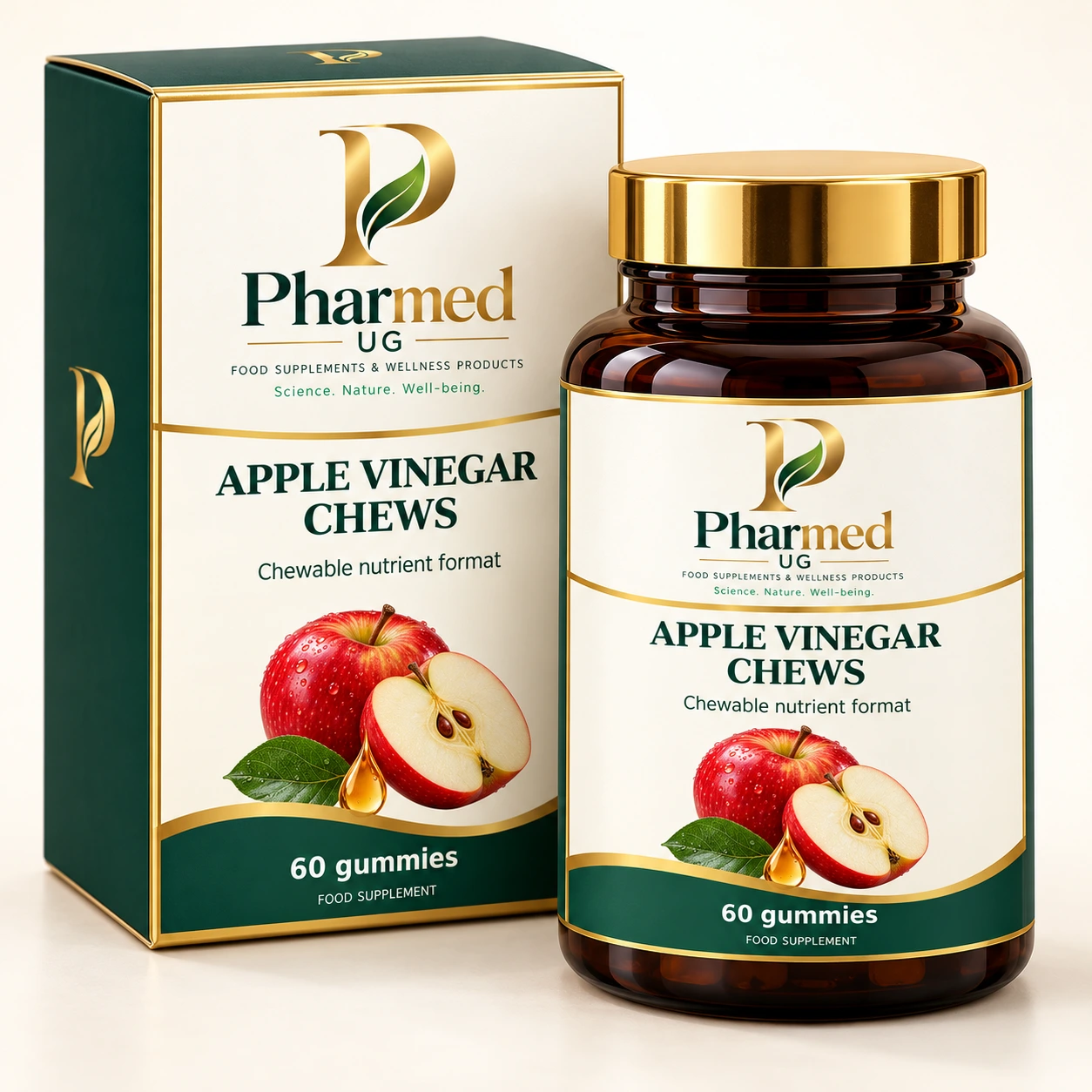 PHARMED APPLE VINEGAR CHEWS packaging visualisation
