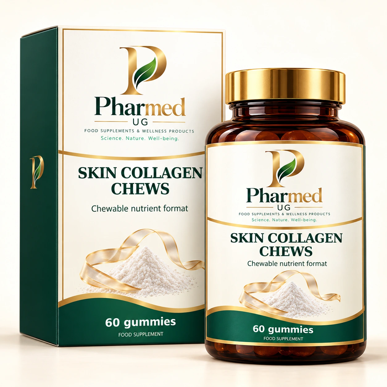 PHARMED SKIN COLLAGEN CHEWS packaging visualisation