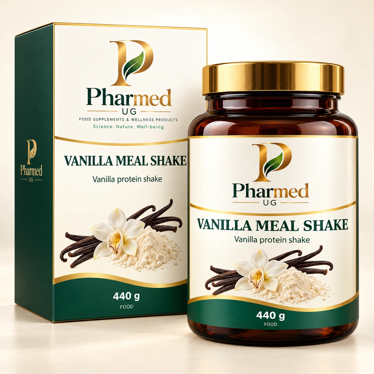 PHARMED VANILLA MEAL SHAKE packaging visualisation