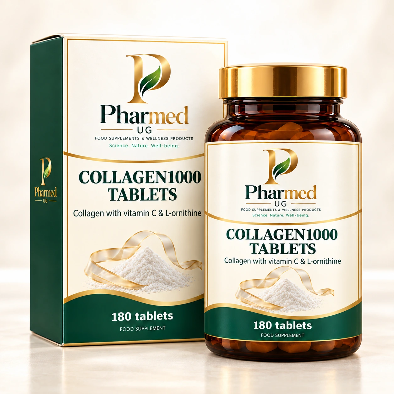 PHARMED COLLAGEN1000 TABLETS packaging visualisation