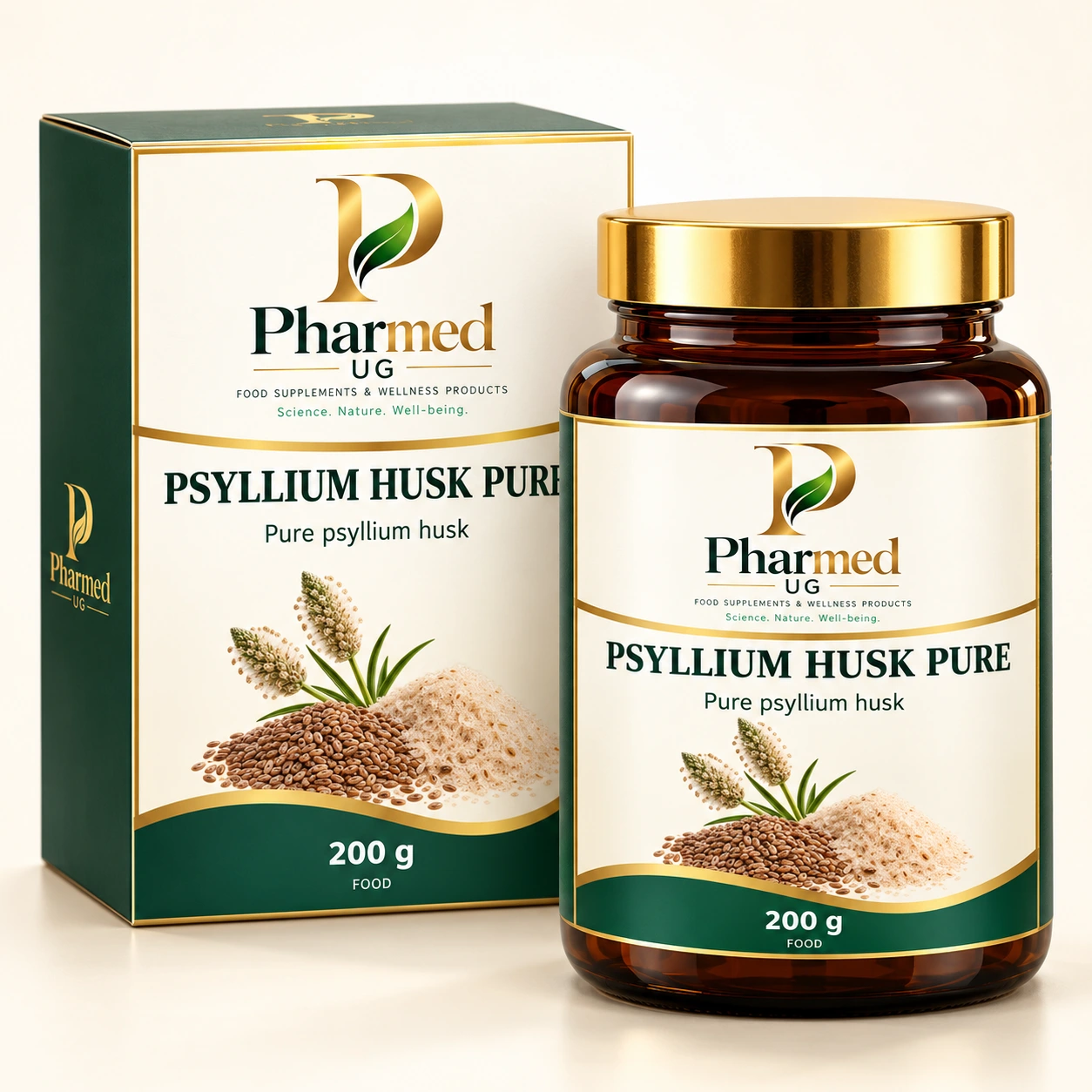 PHARMED PSYLLIUM HUSK PURE packaging visualisation